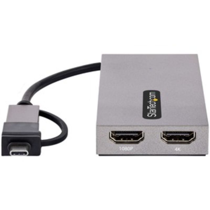 StarTech.com USB-A/USB-C to Dual HDMI Adapter - 1 Pack - 1 x 24-Pin USB 3.2 (Gen