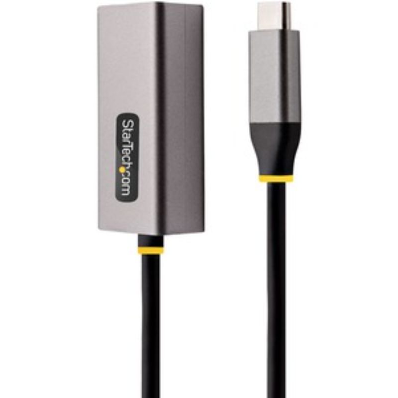 StarTech.com USB-C Gigabit Ethernet Card with built-in cable, supports 1000 Mbps, perfect for fast and reliable wired connections.