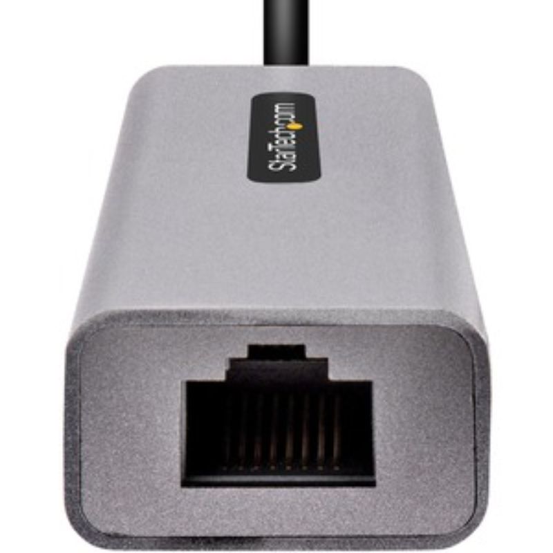 StarTech.com USB-C Gigabit Ethernet adapter for 1000 Mbps connectivity, ideal for laptops lacking Ethernet ports.