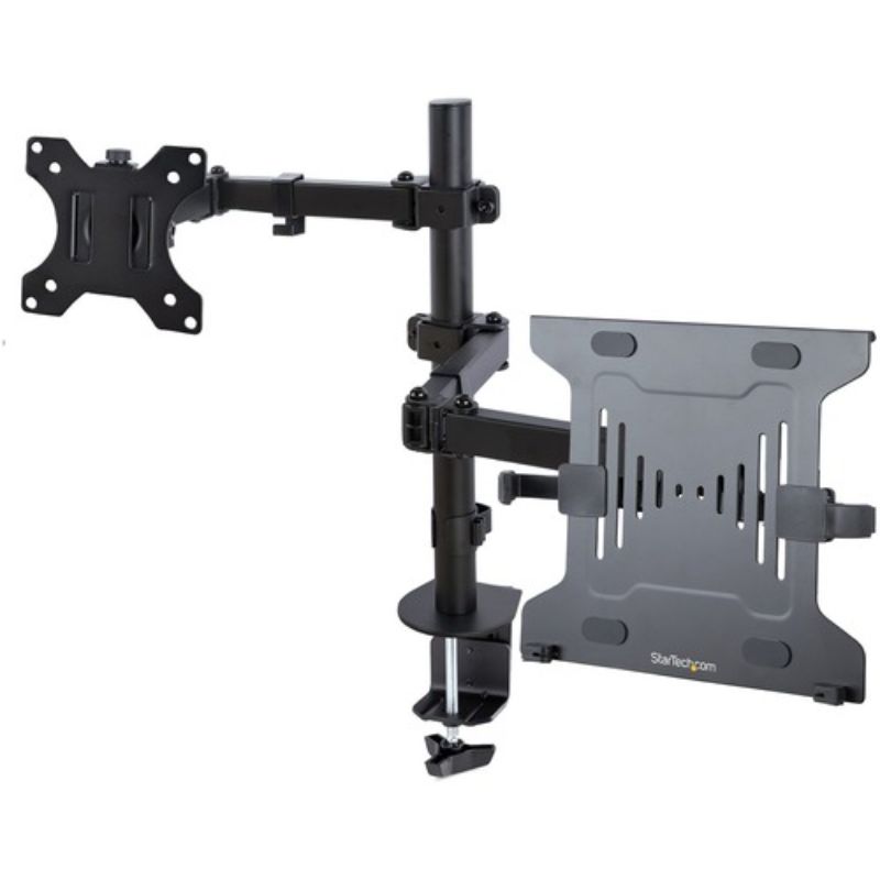StarTech.com Monitor Arm with VESA Laptop Tray, For a Laptop & Single Display up