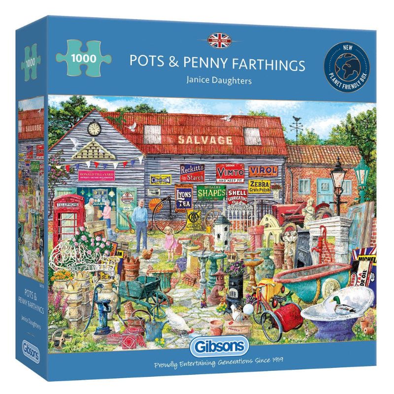 Jigsaw - Gibsons: Pots & Penny Farthings (1000pcs)