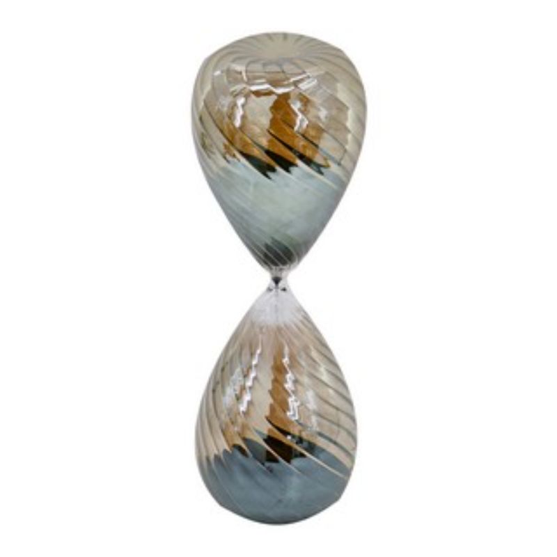 HOURGLASS WITH GREY LUSTER FINISH - Black Sand (43cm)