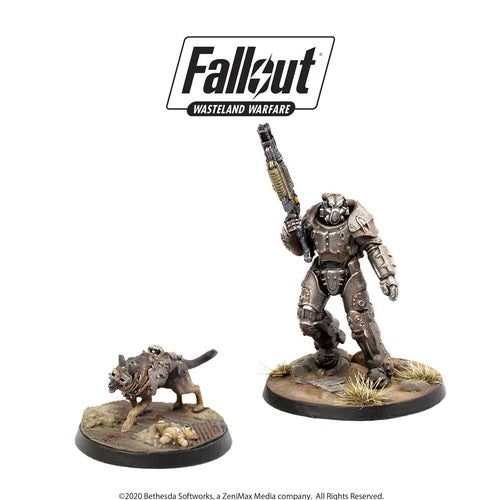 Fallout Wasteland Warfare - X-01 Survivor and Dogmeat - Miniature Figure