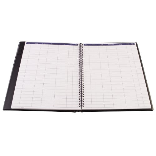Debden Corporate Visitors Book 220x280mm Wiro PVC Black