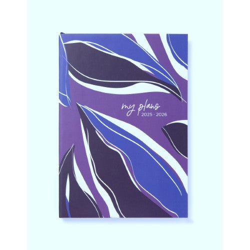 Letts Diary Mid Year A5 Week to View Botanics Plum 2025/26