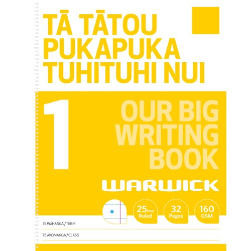 Warwick Our Big Writing Modelling Book 1 Half Ruled 25mm