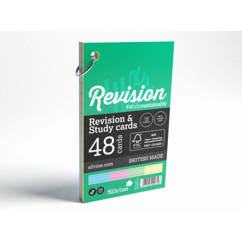 Luxpad Revision Study Cards 5x3 Assorted Colours with Binding Ring