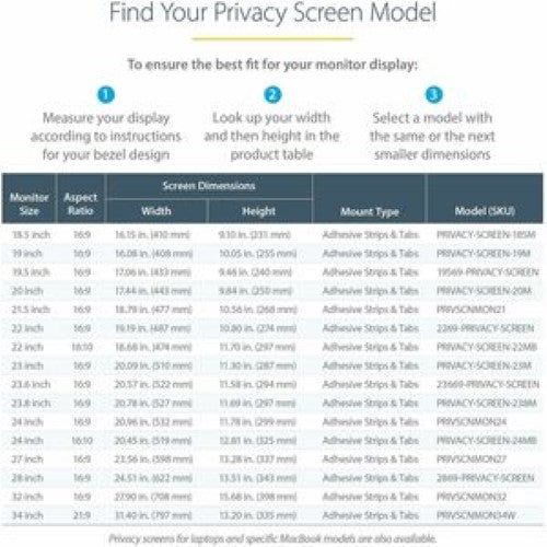 Computer Monitor Privacy Filter - 19.5"