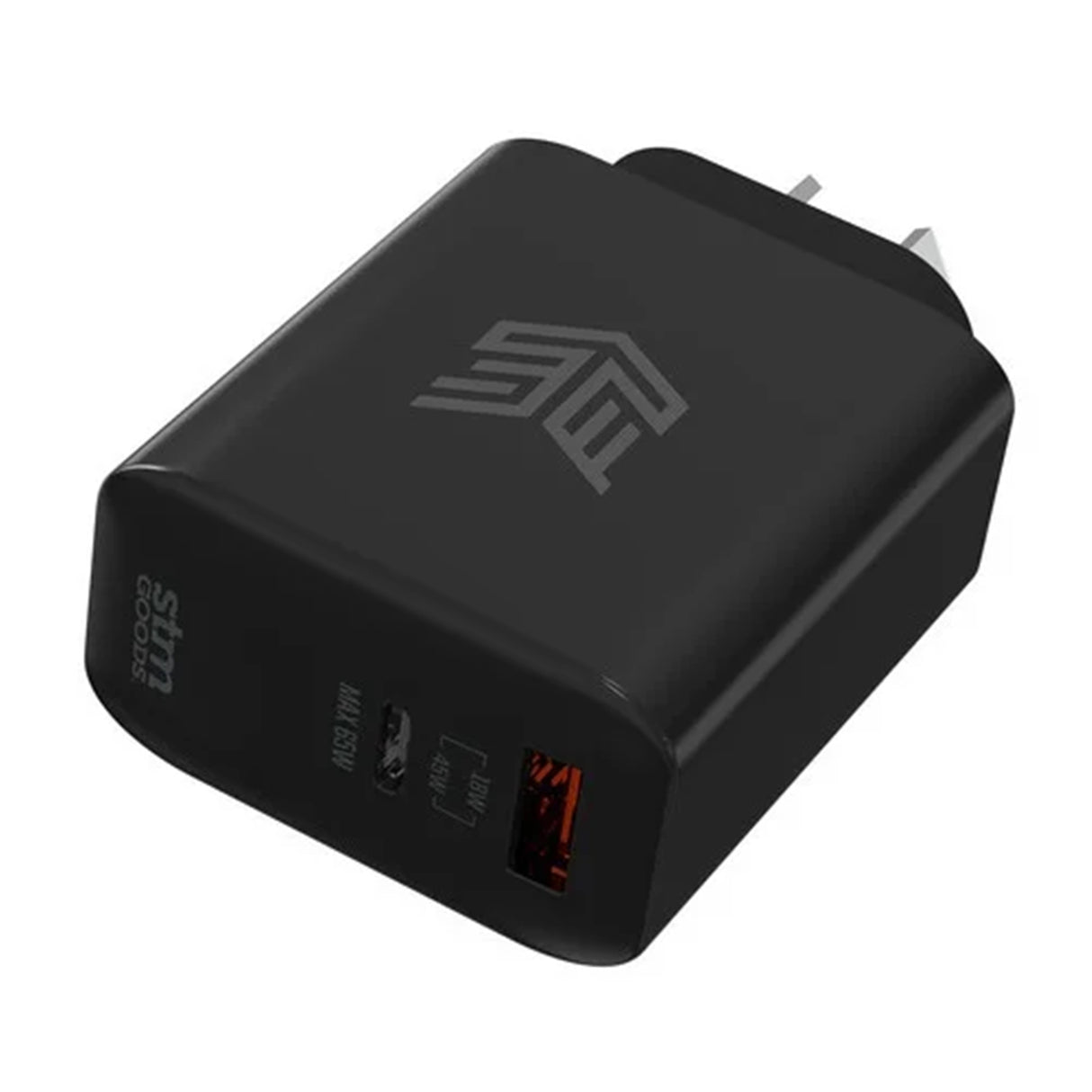 Power Adapter - STM Goods Dual Port USB-C and USB-A 65W (Black )