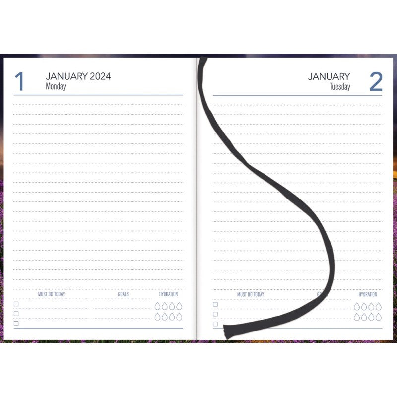 Collins A51 NZ Majestic Landscapes Day to Page Diary Even Year