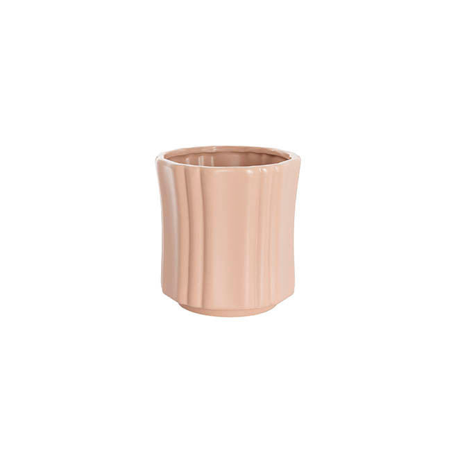 Ceramic Florence Vase Matte Pink 12Dx12.5cmH.