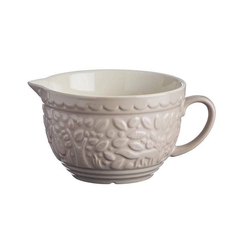 Mason Cash In The Forest 2L batter bowl featuring whimsical owl design, perfect for mixing and displaying in your kitchen.