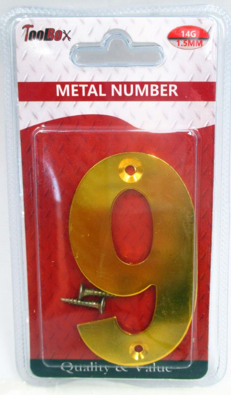 Metal Number - #9 (Set of 4)