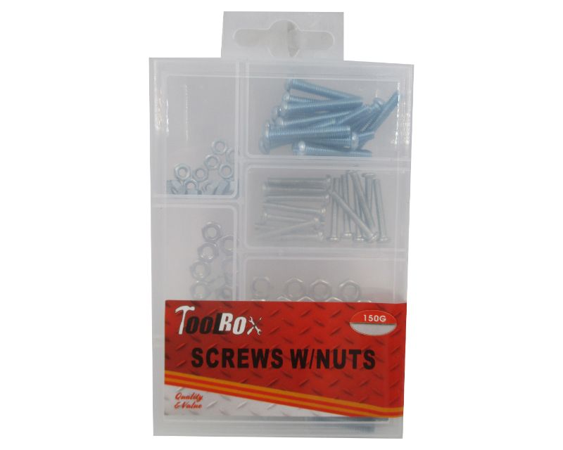 Screws With Nuts (12 Packs)