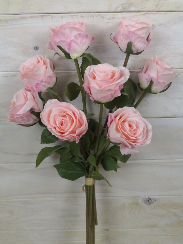 Artificial Rose Bud Bundle X 8 (Pink)