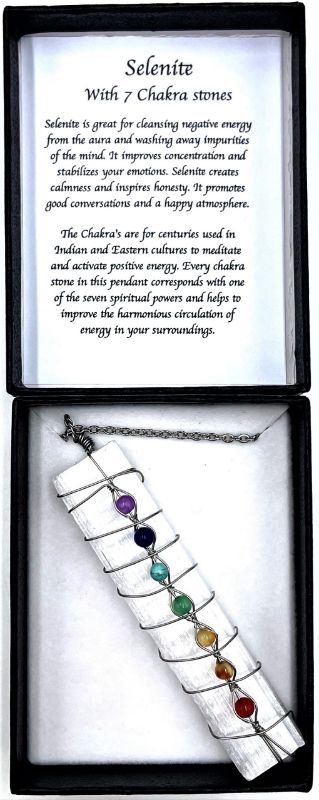 Necklace - Selenite Chakra Stone