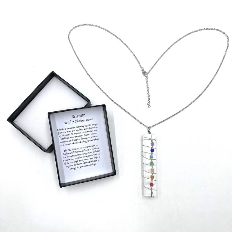 Necklace - Selenite Chakra Stone