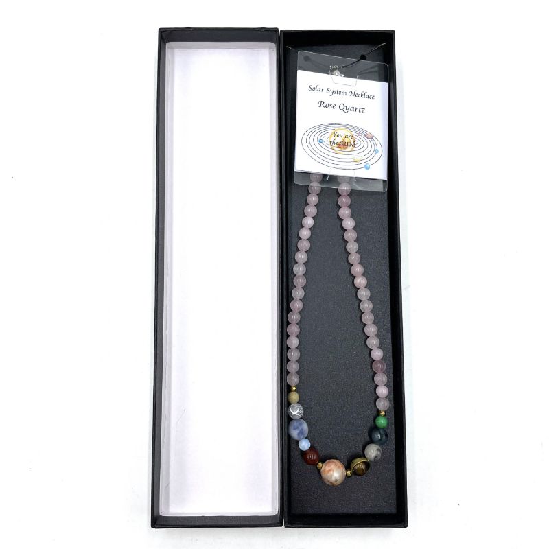 Solar System Necklace - Rose Quartz