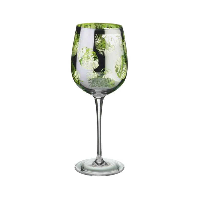 Artland Tropical Leaves Wine Glass (Set of 2)