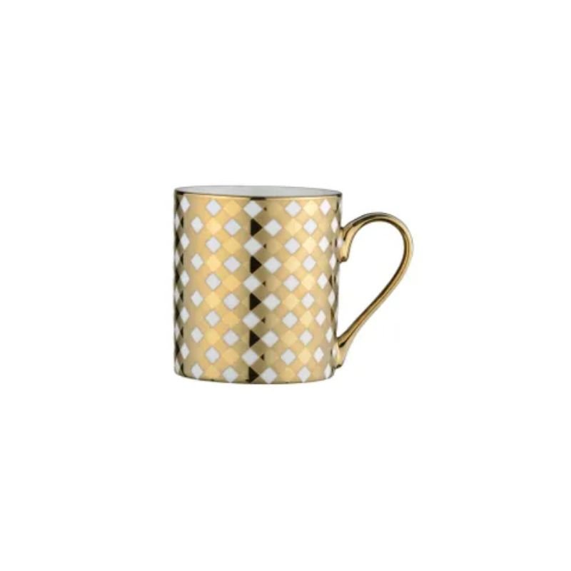 Bia Tartan Espresso Mug Gold (Set of 4)