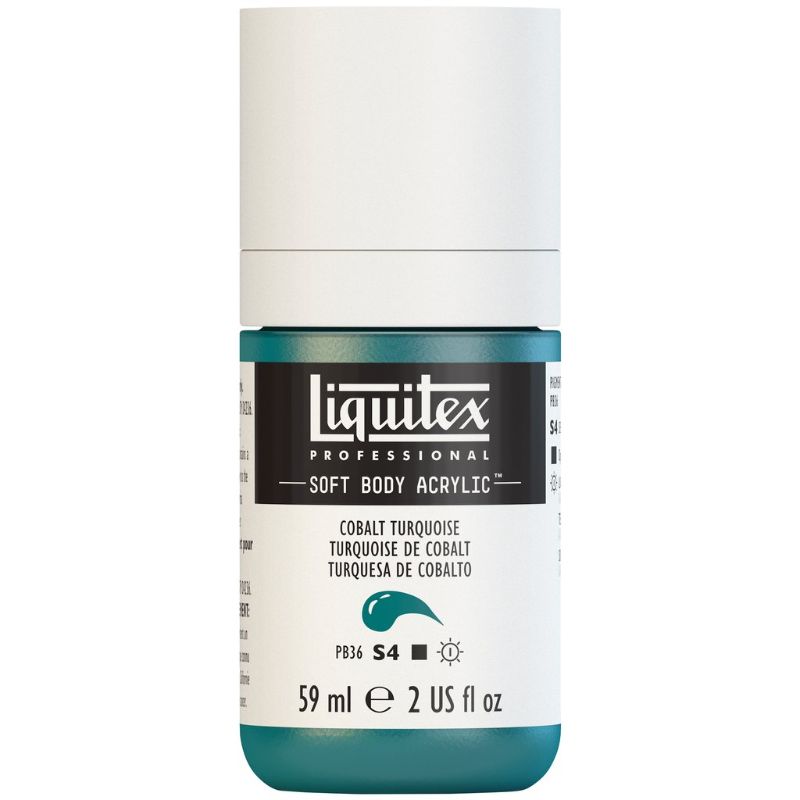 LIQUITEX PROFESSIONAL SOFT BODY ACRYLIC PAINT 59ML - COBALT TURQUOISE 169 S4
