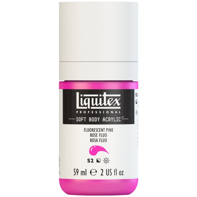 LIQUITEX PROFESSIONAL SOFT BODY ACRYLIC PAINT 59ML - FLUO PINK 987 S2