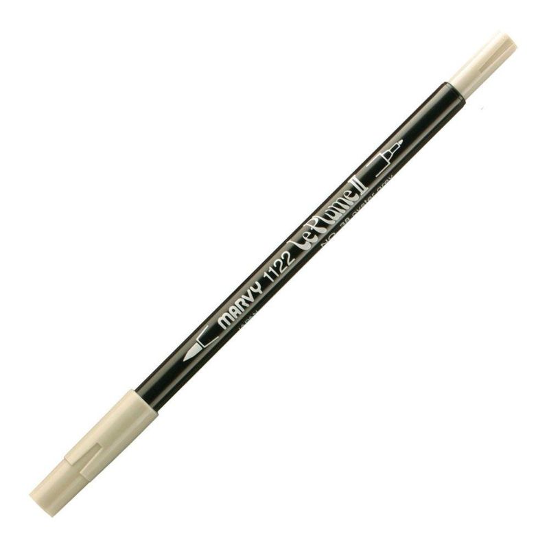 MARVY LE PLUME II DUALTIP MARKER - OYSTER GREY 38