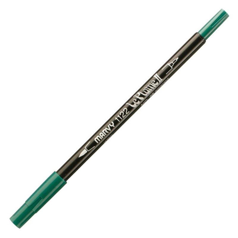 MARVY LE PLUME II DUALTIP MARKER - EMERALD 98