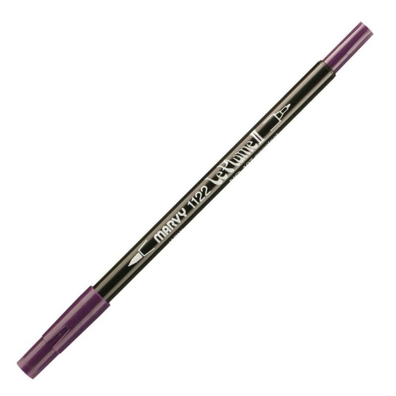 MARVY LE PLUME II DUALTIP MARKER - EGGPLANT 107