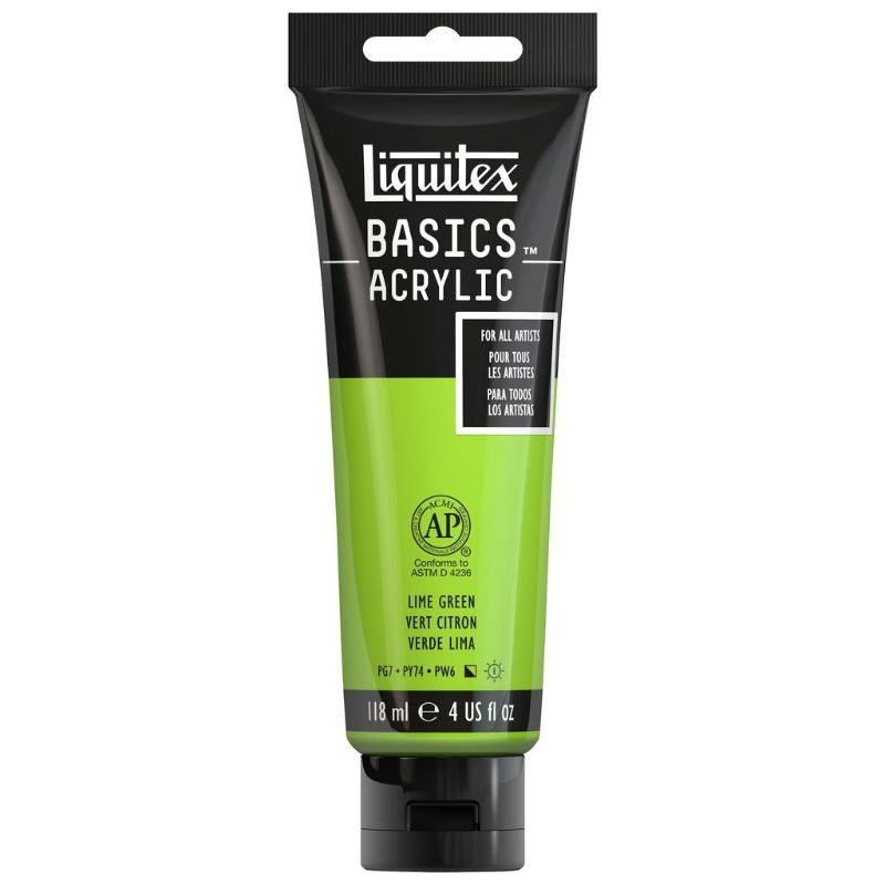 LIQUITEX BASICS ACRYLIC PAINT 118ML - LIME GREEN
