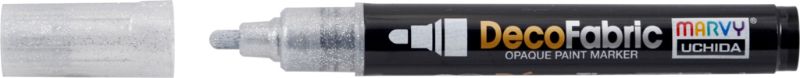 MARVY DECO FABRIC PAINT MARKER #223 - GLITTER SILVER