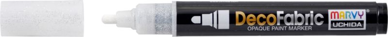 MARVY DECO FABRIC PAINT MARKER #223 - GLITTER WHITE