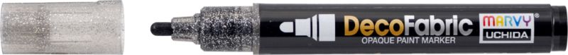 MARVY DECO FABRIC PAINT MARKER #223 - GLITTER BLACK