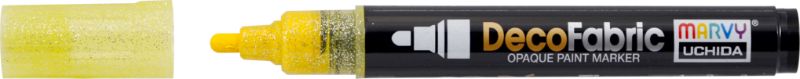 MARVY DECO FABRIC PAINT MARKER #223 - GLITTER YELLOW