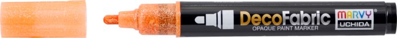 MARVY DECO FABRIC PAINT MARKER #223 - GLITTER ORANGE