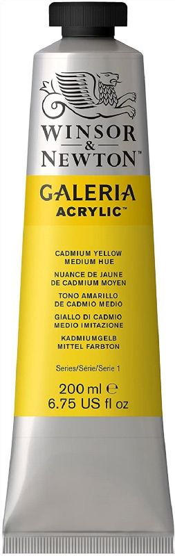 WINSOR & NEWTON GALERIA ACRYLIC PAINT 200ML - CAD YELLOW MED HUE 120 S1
