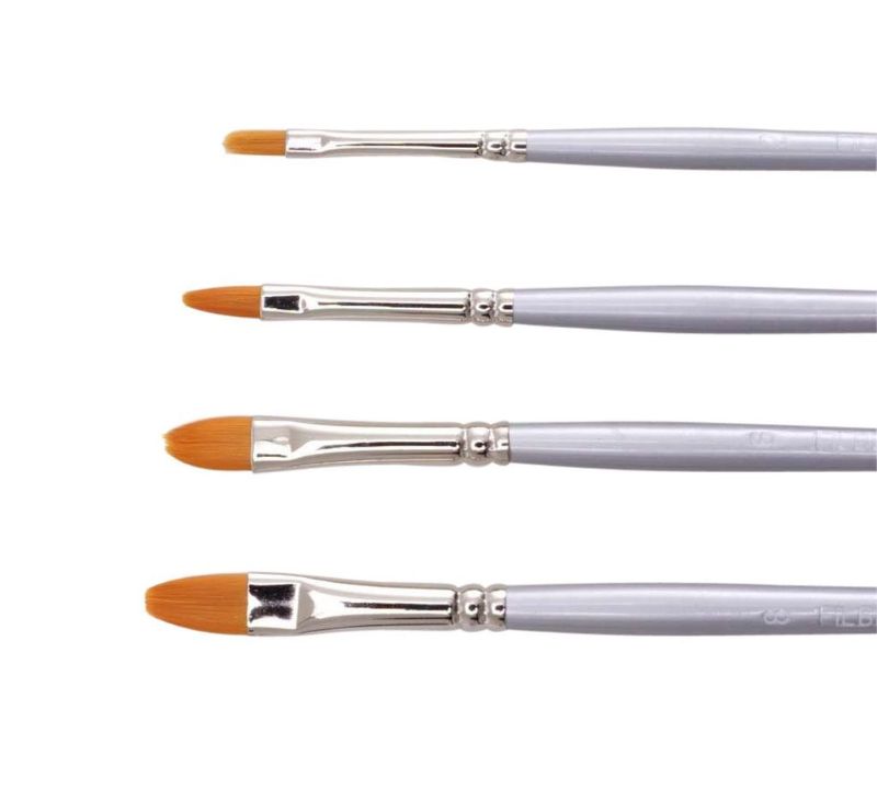 JASART BRUSH GOLD SYNTHETIC FILBERT - FILBERT #6