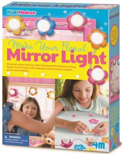Floral string light designed to brighten mirrors, perfect for kids and enhancing makeup routines with a cozy ambiance.
