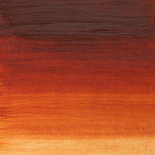 Rich Burnt Sienna oil paint in a 200ml tube, perfect for landscapes and portraits with excellent stroke retention.
