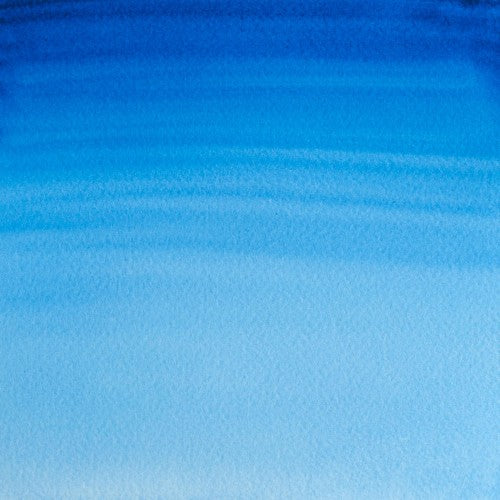 Bright blue 5ml watercolour tube from Winsor & Newton, ideal for artists seeking vibrant and transparent color in their artwork.