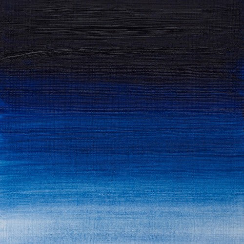 Rich Indanthrene Blue oil paint in a 37ml tube, ideal for vibrant landscapes and expressive textures in your artwork.