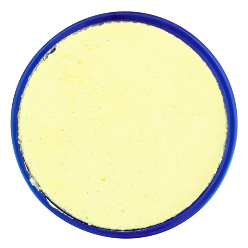 Vibrant Snazaroo Pale Yellow face paint in an 18ml pot, perfect for festive occasions and easy to apply and wash off.