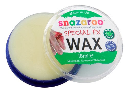 18ml Snazaroo Special FX Wax for realistic wounds and effects, perfect for Halloween and costume transformations.