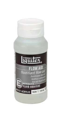 Liquitex Flow Aid Additive 118ml for acrylic paints, enhancing flow, transparency, and detail in your artwork.