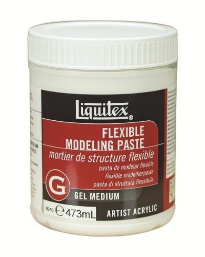 Liquitex 473ml Flexible Modelling Paste Gel Medium designed for versatile, durable, and flexible three-dimensional art creation.