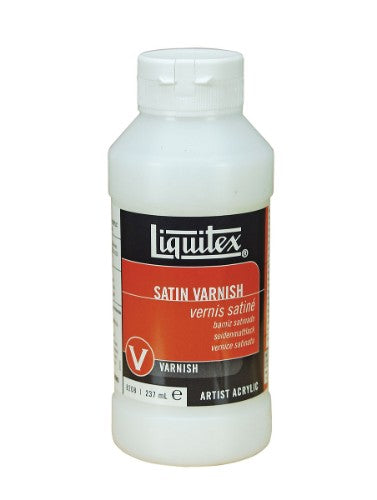 Satin acrylic varnish in 237ml for protecting artwork with a professional finish, suitable for various surfaces.