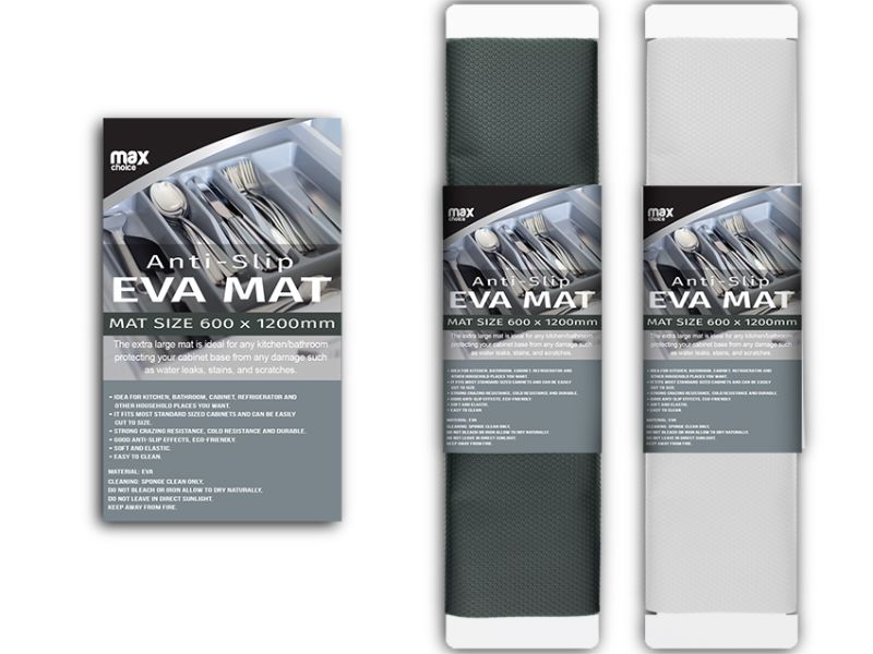 Assorted Anti Slip EVA Mats (60 x 120cm) for safety in kitchens, bathrooms, and gyms, ideal for families and elder care.