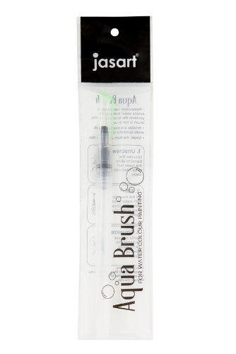 Jasart Aqua Brush - Medium with soft bristles, refillable design, and pocket clip for easy, portable water blending.