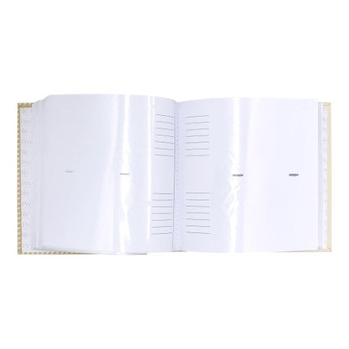 Elegant Boho Rattan Slip-In Photo Album for 500 photos, featuring a trendy design and protective acid-free pages.