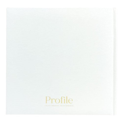 Elegant slip-in photo album with a linen cover, gold embossing, and space for 200 cherished memories and notes.